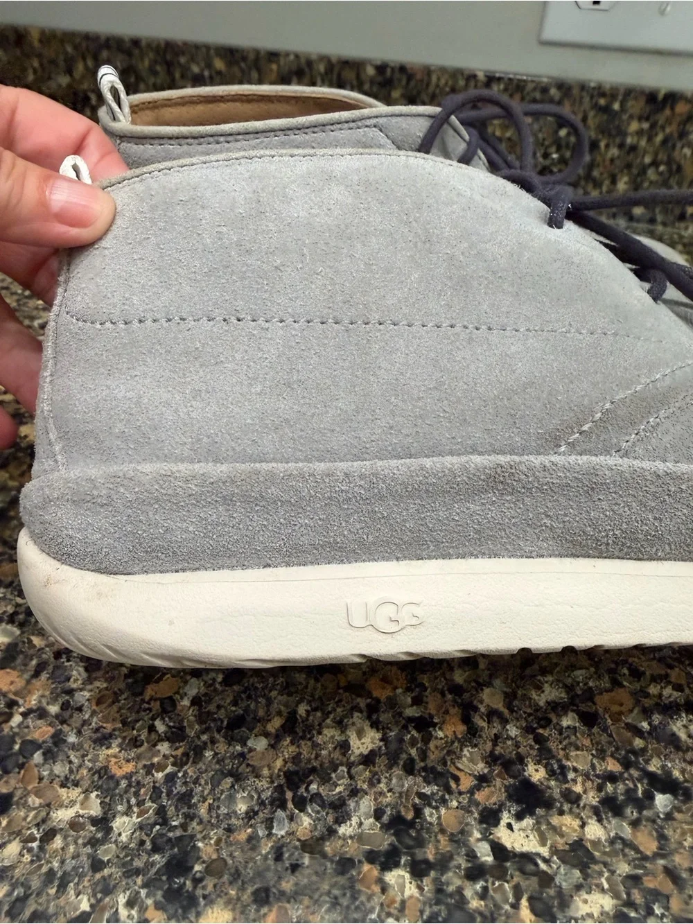 Men's  Ugg  size 10 Grey Suede Chukka Sneakers with Lace-Up